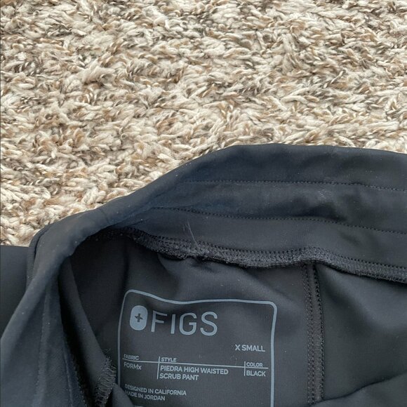 NWOT FIGS PIEDRA HIGH WAISTED STRAIGHT LEG FORMX SCRUB PANTS--XSMALL--BLACK - Picture 10 of 10